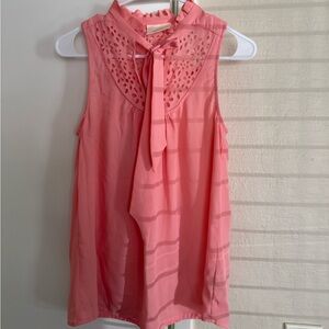 Maeve Coral Sleeveless Blouse